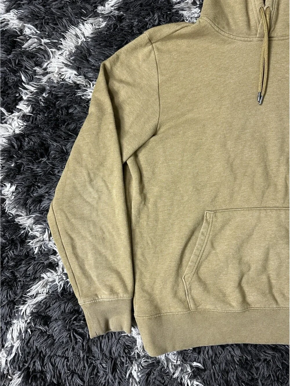 The North Face Hoodie Pullover Sweatshirt Brown Gold Mens Large L Patch